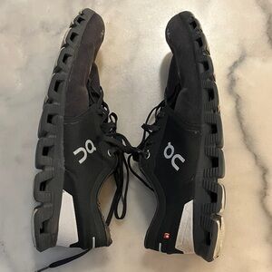 On Cloud X Running Black and White Performance Athletic Shoes Sneakers